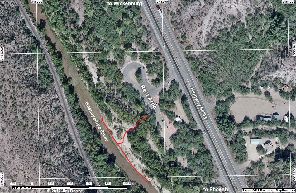 Hassayampa Roadside Rest Area Map