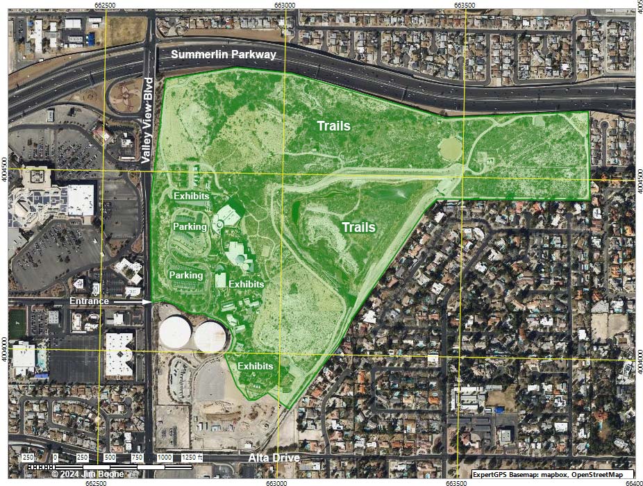 Las Vegas Springs Preserve Area Map