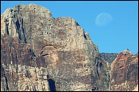 Moon over Red Rocks