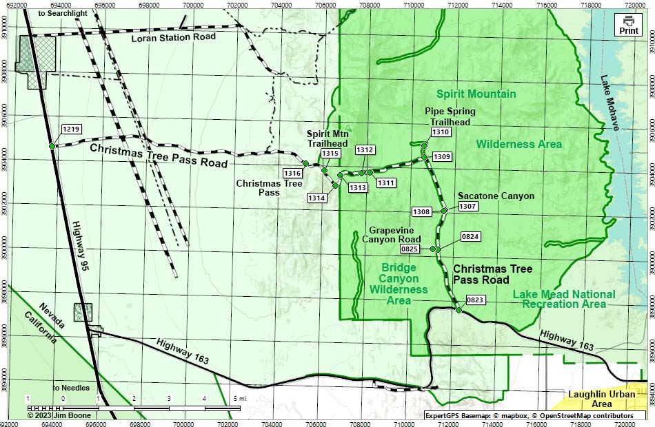 Christmas Tree Pass Road Map