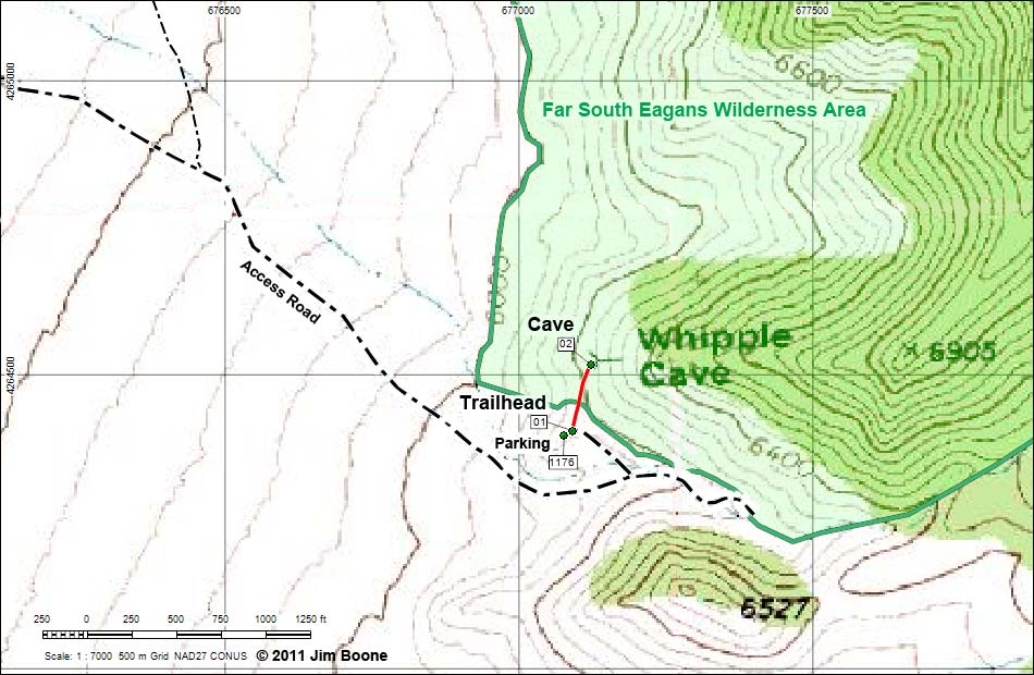 Whipple Cave Route Map