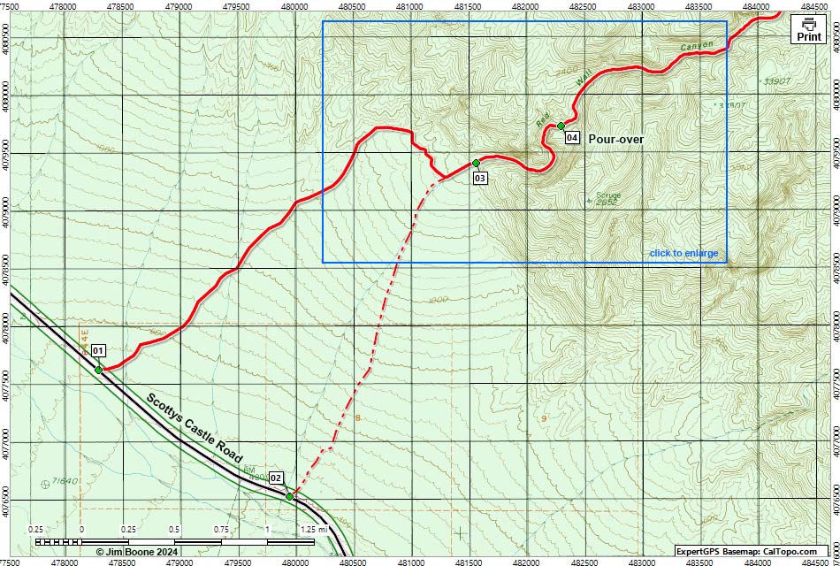 Redwall Canyon Map