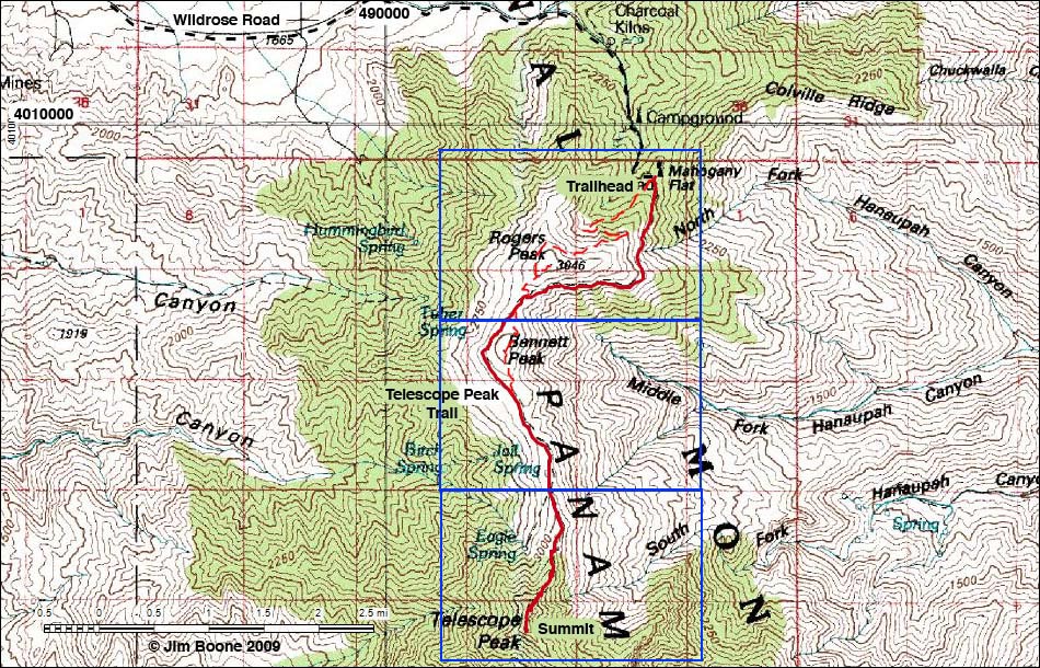 Telescope Peak Area Map