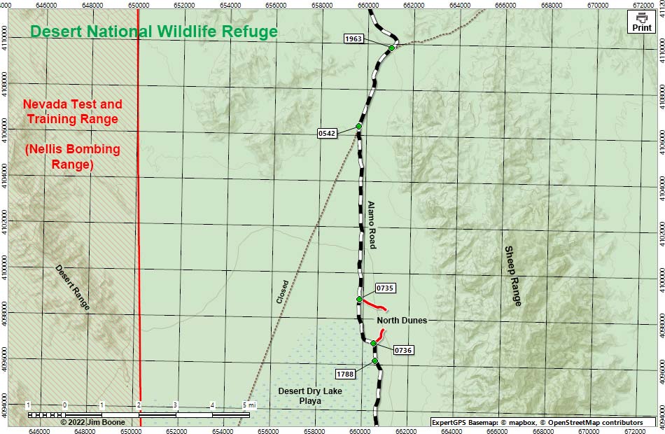 Alamo Road Map Far North