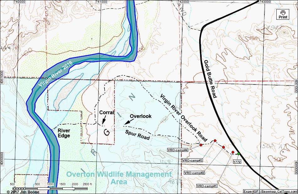 Virgin River Overlook Road Map