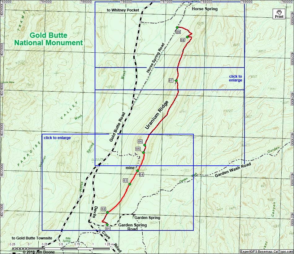 Uranium Ridge Map