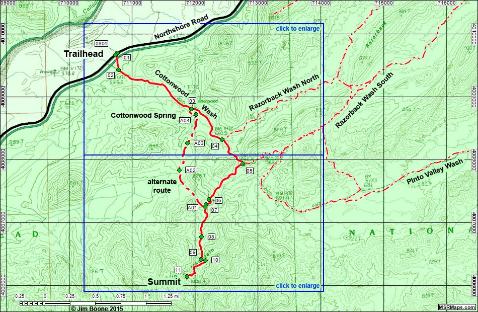 Hamblin Mountain Route Map