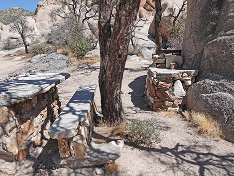 "Stone Table" campsite; Caruthers Canyon