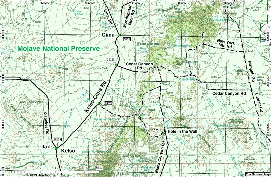 Kelso-Cima Road Map