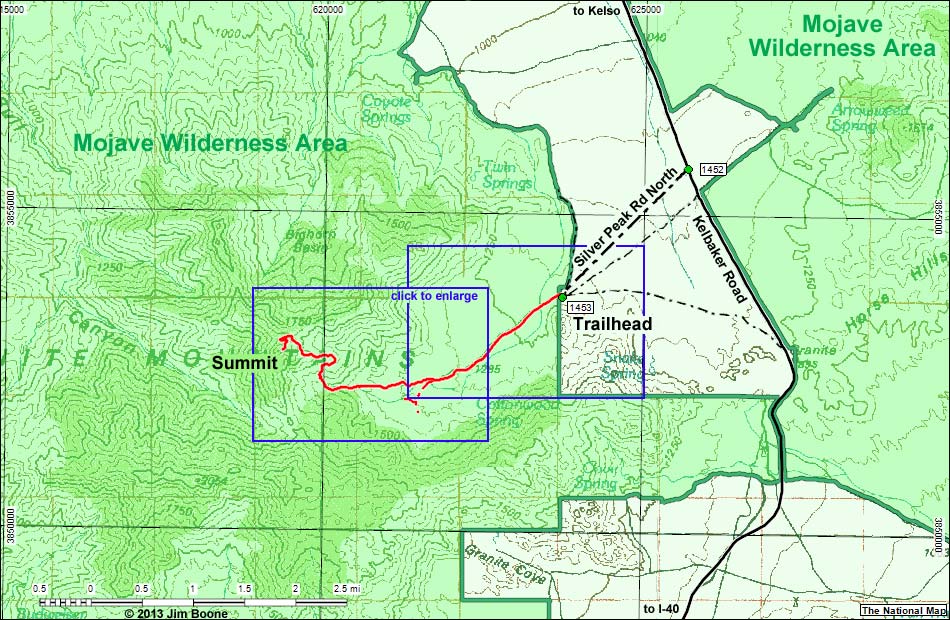 Silver Peak Route Map