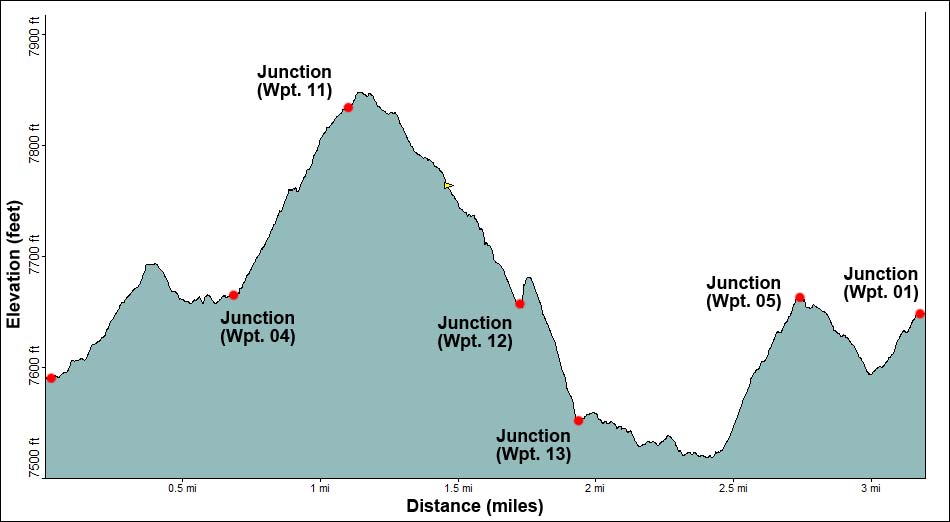 Big Sawmill Loop Trail Elevation Profile