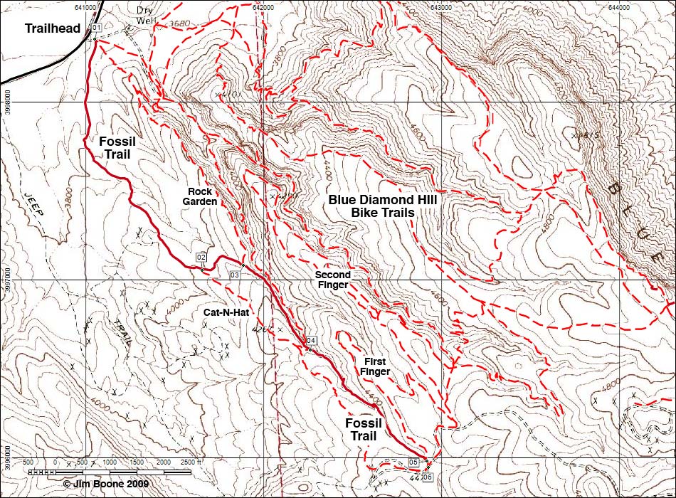 Fossil Trail Hiking Map