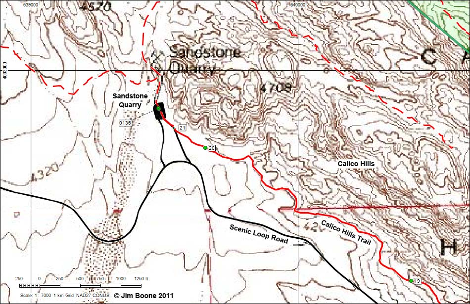 Calico Hills Trail Map