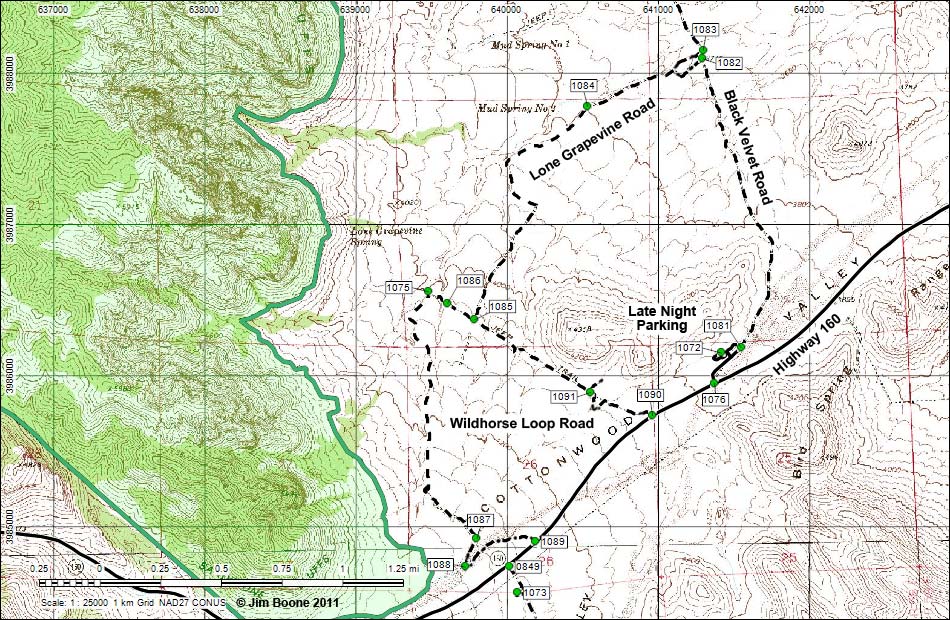 Lovell Canyon Road Map