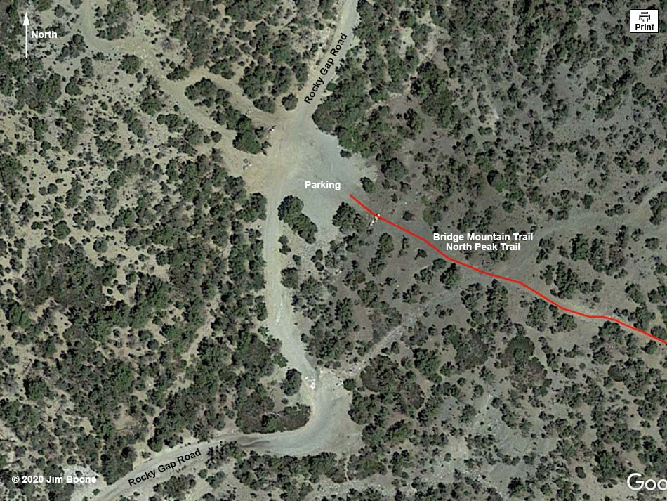 Rocky Gap Summit Trailhead Map