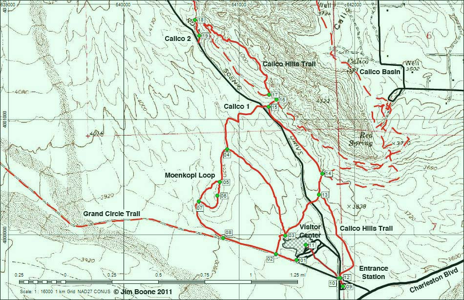 Overall Map for Visitor Center Area Loops