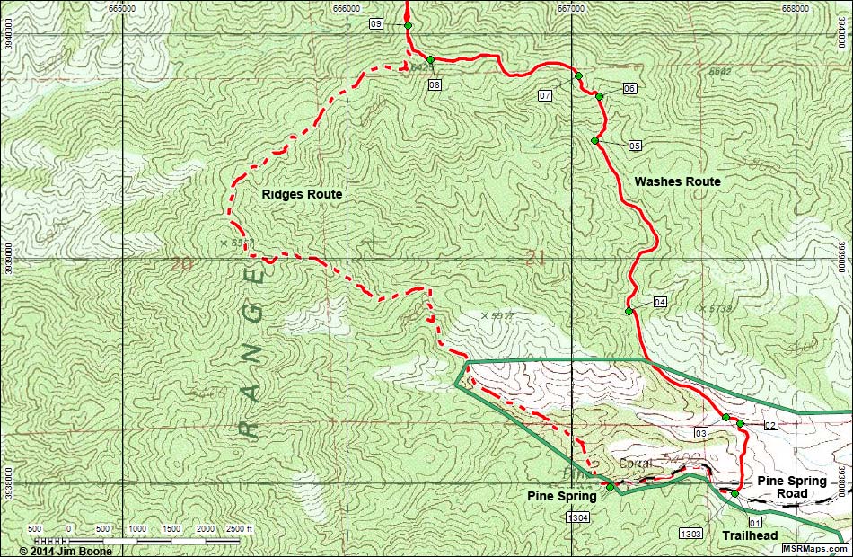 McCullough Mountain Map